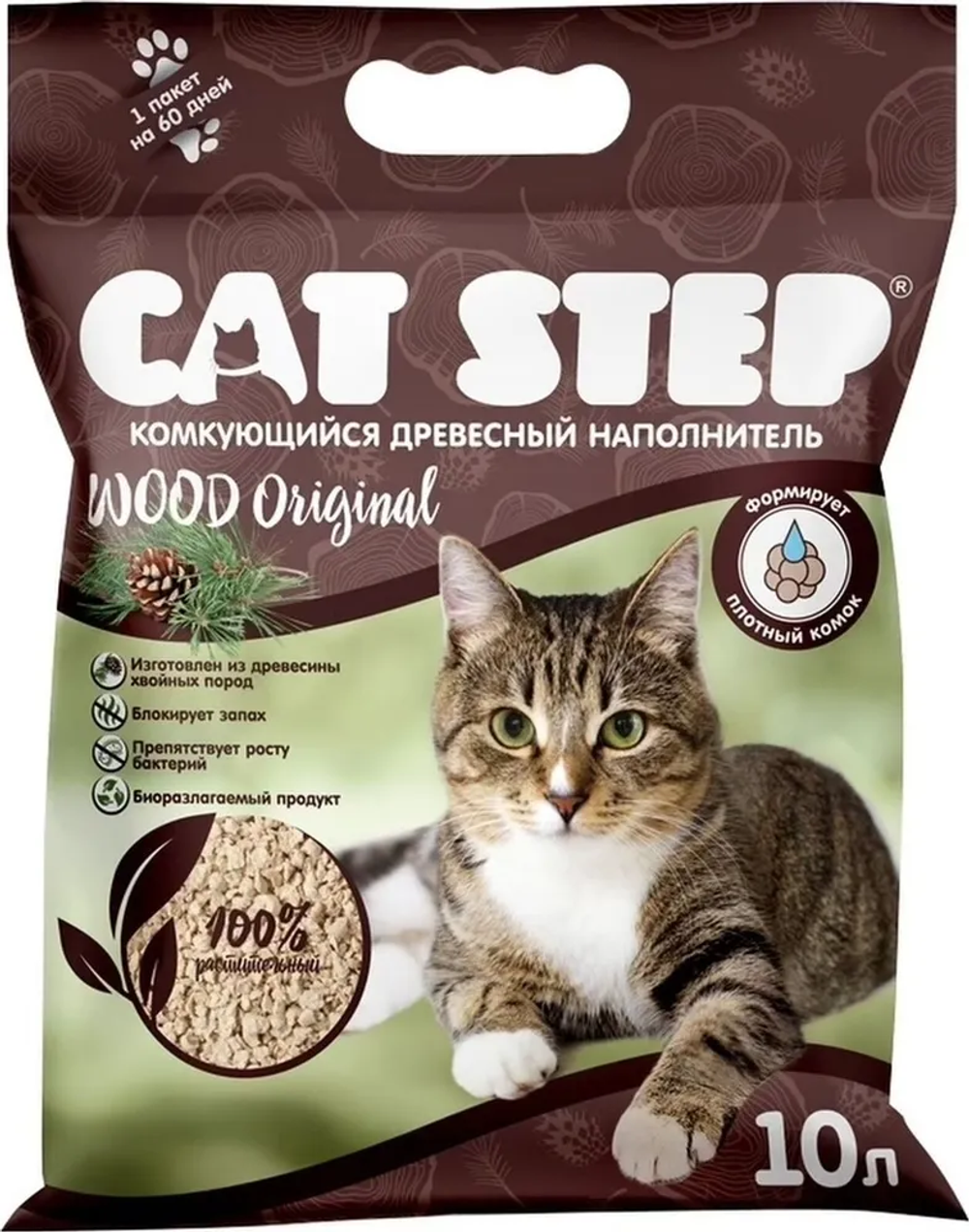 CatStep наполнитель wood original 10 литров