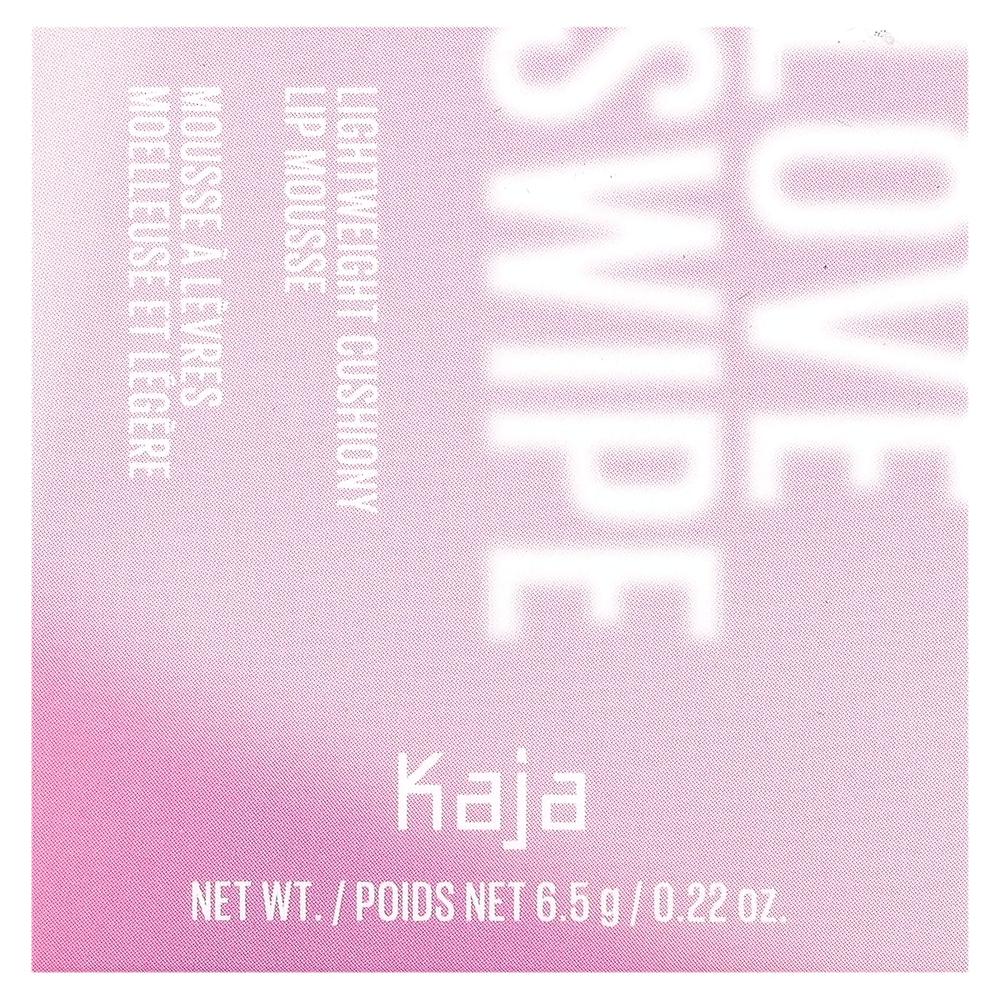 Kaja, Love Swipe, легкий кушон, мусс для губ, оттенок 02 Sweet Softie, 6,5 г (0,22 унции)