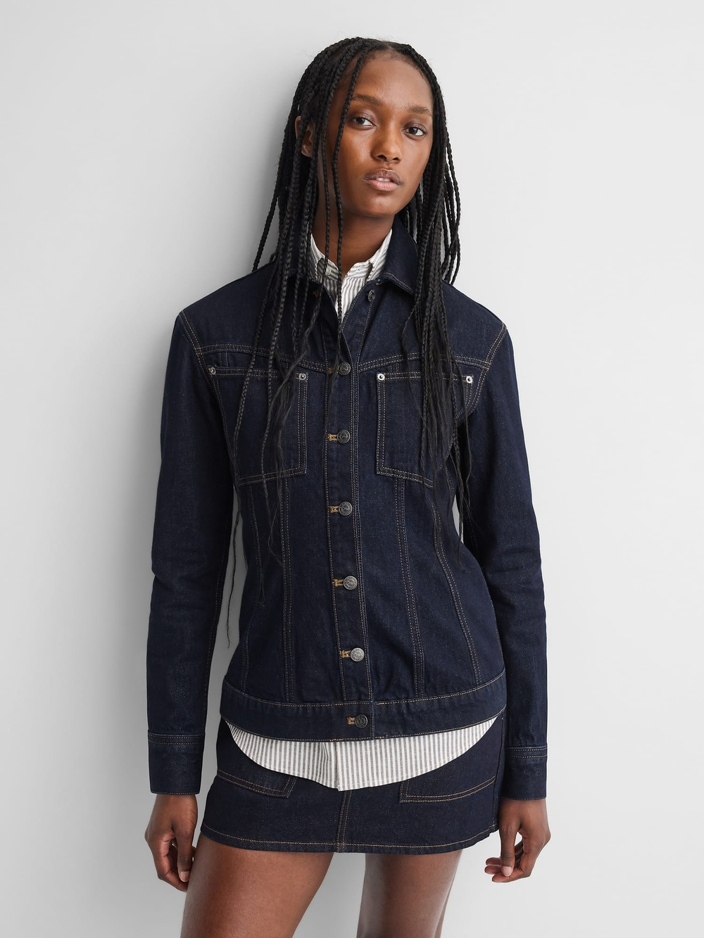 Структурированная джинсовая куртка Gap × APC - GAP