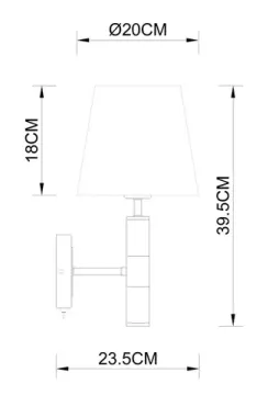 Бра 1*E27 A5066AP-1BK черный/белый BRROBERT Arte Lamp