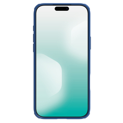 Чехол синего цвета от Nillkin на iPhone 17 Pro Max, серия CamShield Pro (обновленная двойная защитная шторка для камеры)
