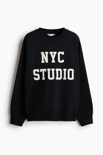 Свитшот оверсайз с надписью - H&M