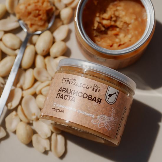 Арахисовая паста с кусочками арахиса, 70гр