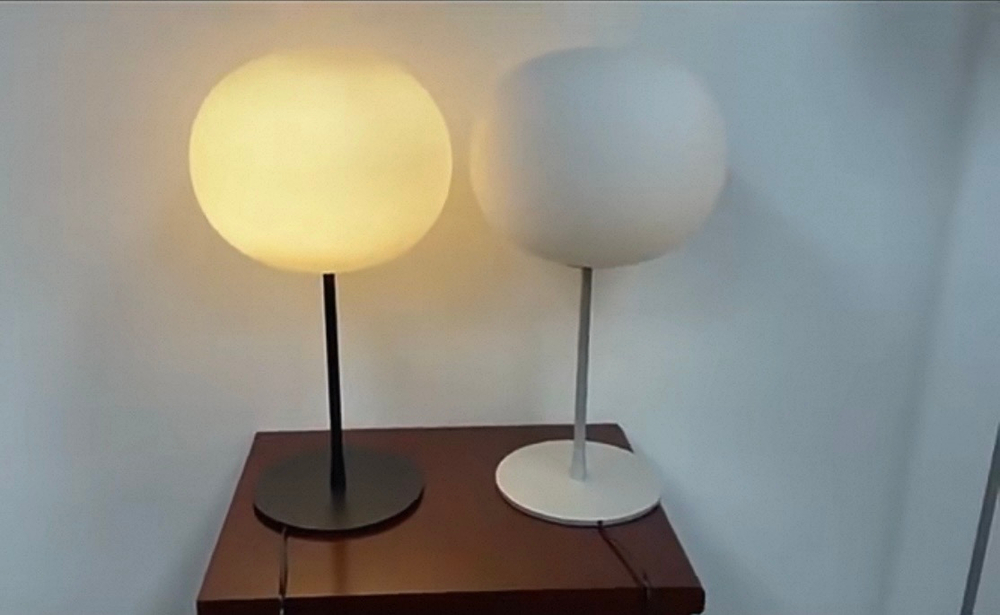 Table design lamp Glo Ball T1/T2 by Flos (Silver)