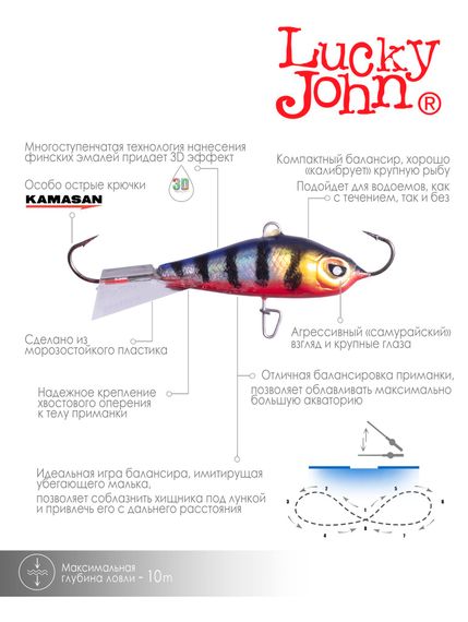 Балансир Lucky John BALTIC 6 60мм/114