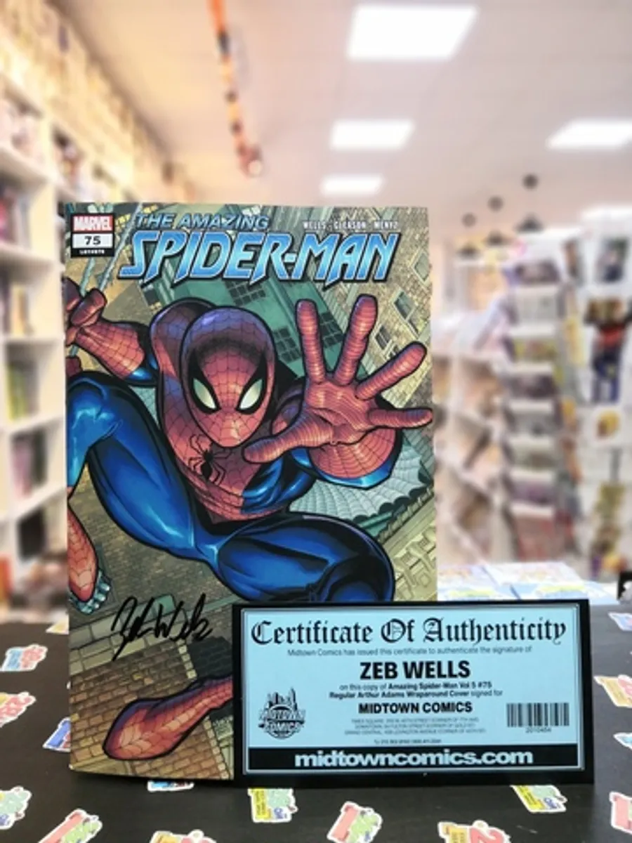 Amazing Spider-Man #75 (Arthur Adams Wraparound Cover Signed By Zeb Wells)