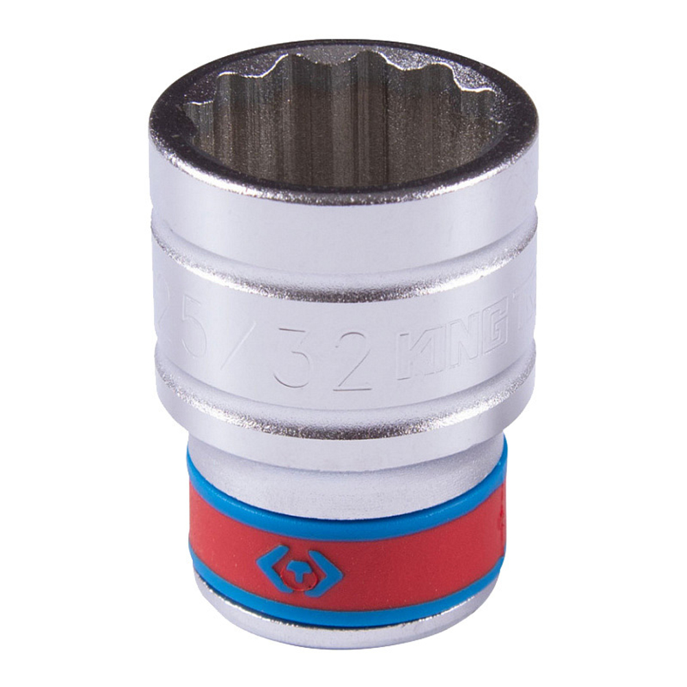 KING TONY (433025S) Головка торцевая стандартная двенадцатигранная 1/2", дюймовая 25/32"