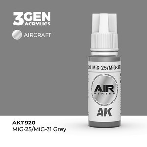 Акриловая краска AK Interactive MiG-25/MiG-31 Grey 3GEN AIR, 18мл