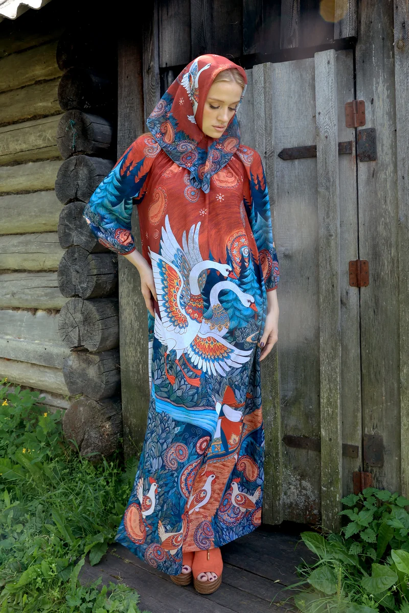 Платье "Полина. Гуси-Лебеди"