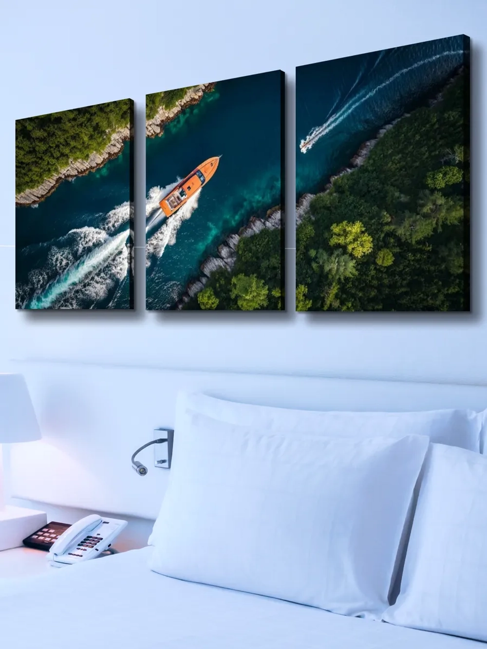Картина Встреча на реке модульная 50x70см 3шт.