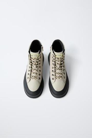 ZARA СПОРТИВНЫЕ БОТИНКИ, БЕЖЕВЫЙ