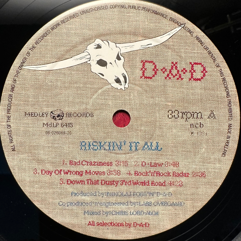 D.A.D. - Riskin' It All (Скандинавия 1991г.)