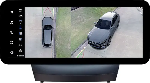 Магнитола для Hyundai iХ35, Tucson 2 2009-2015 (без штатного усилителя, рамка 9) - Teyes LUX ONE 360 монитор 12.3" 2K QLED на Android 10, Быстрая, CarPlay, 4G SIM-слот, 4 камеры в комплекте