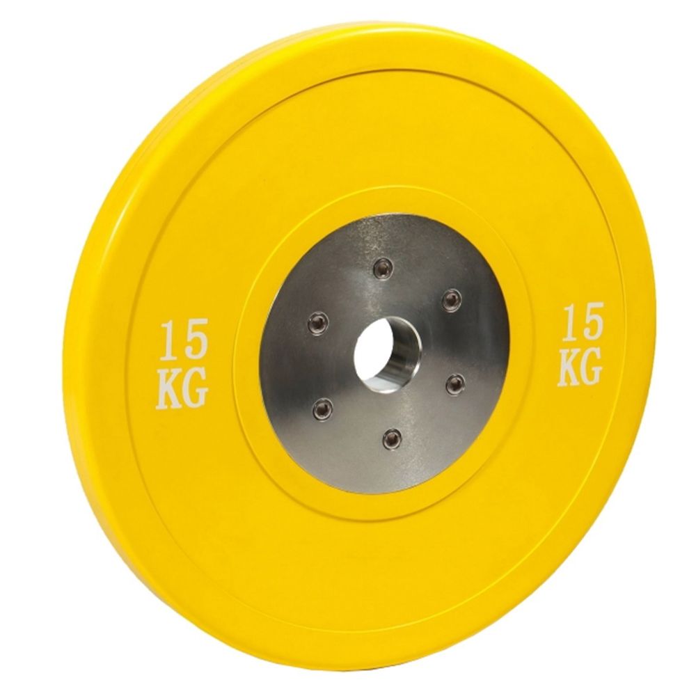 Диск профессиональный обрезиненный (цветной) D51 мм PROFI-FIT 15 кг