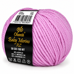 Пряжа Baby Merino XL, 50г, 100м, 40%супервош файн мериносовая шерсть, 40%акрил, 20%кашемир (цена за 1 шт)
