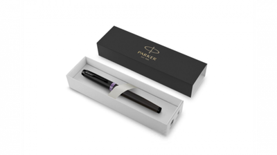 Перьевая ручка Parker IM Vibrant Rings Flame Amethyst Purple, перо:F/M, цвет чернил: blue, в подарочной упаковке.