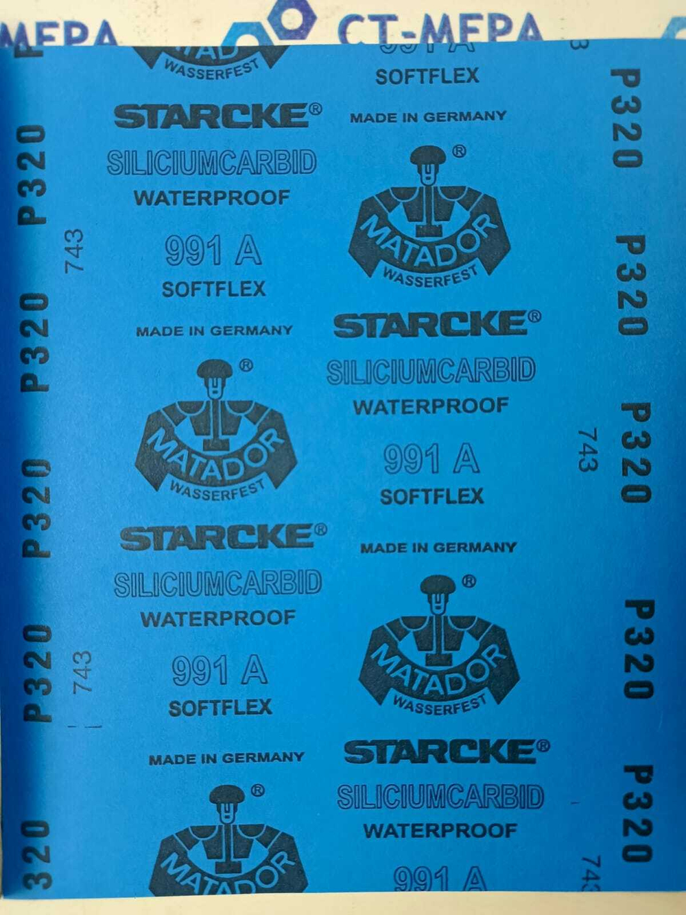 Наждачная бумага Р320 водостойкая Starcke 230*280мм 991А (упаковка 50шт)