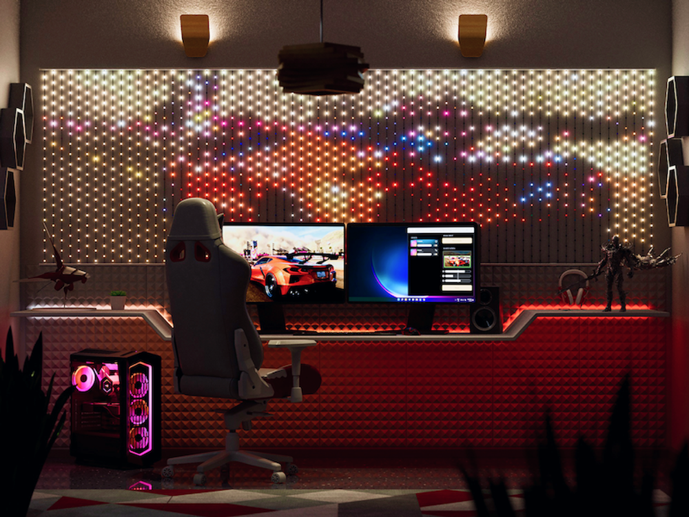 Световая панель Twinkly Matrix 480 LED RGB 1 x 1 м Clear