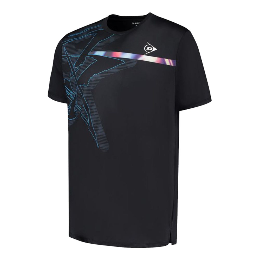 Мужское теннисное поло Dunlop Game 1 Men - Black, Multicoloured