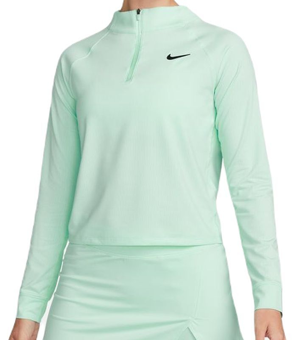 Женская теннисная футболка (dł. Рукава) Nike Court Dri-Fit Victory Top Long Sleeve - mint foam/black