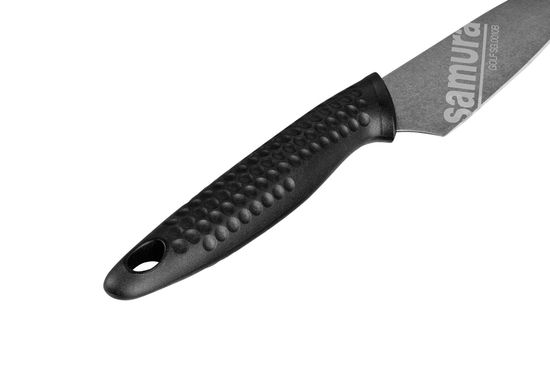 Нож кухонный Samura GOLF Stonewash овощной 98 мм, SG-0010B/K