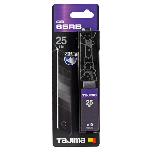 Лезвия TAJIMA RAZAR BLACK, 25 мм, обламывающиеся , 10 шт. в футляре