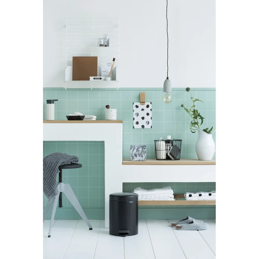 Brabantia Контейнер для мусора NewIcon 5л, матовый черный 112928