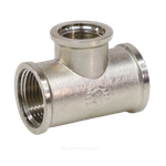Тройник латунь никель переходной Ду 15х20х15 (1/2"х3/4"х1/2") ВР VALFEX VF.750.N.012.034.012