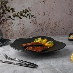 Тарелка d 30 см h5 см Wave Up Black Raw Wood P.L. Proff Cuisine [2]