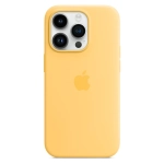Силиконовый чехол с поддержкой MagSafe Apple Silicone Case для iPhone 14 Pro, Sunglow (Бледно-желтый)