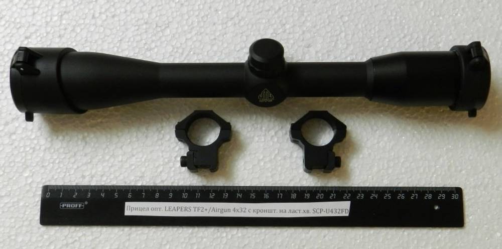 Прицел оптический LEAPERS TF2+/Airgun 4х32 с кронштейном на ласточкин хвост