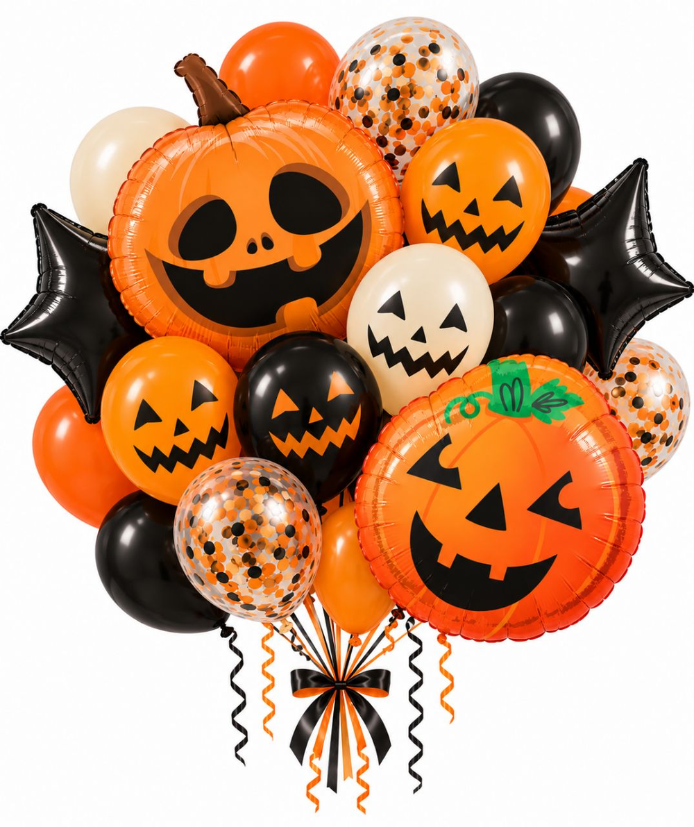 Букет шаров "Тыквы на Halloween 🎃"