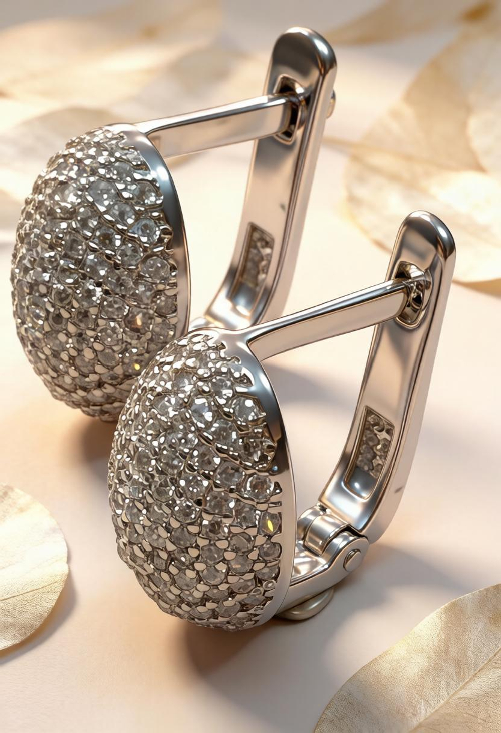 Ювелирные серьги из серебра 925 пробы