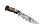 Нож кузница Семина Близнец кованый 95x18 венге, литье, кость, гравировка