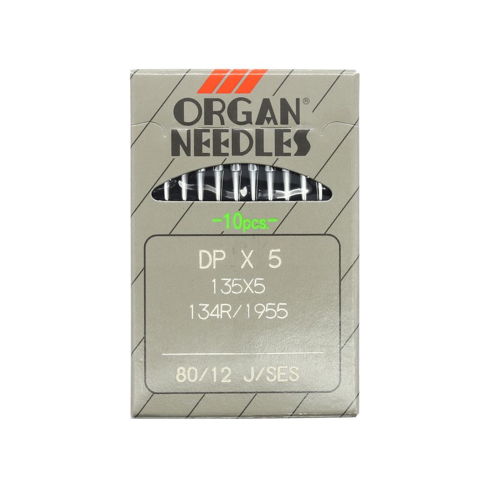 Иглы для промышленных швейных машин DPx5, №80 SES, 10 шт, Organ