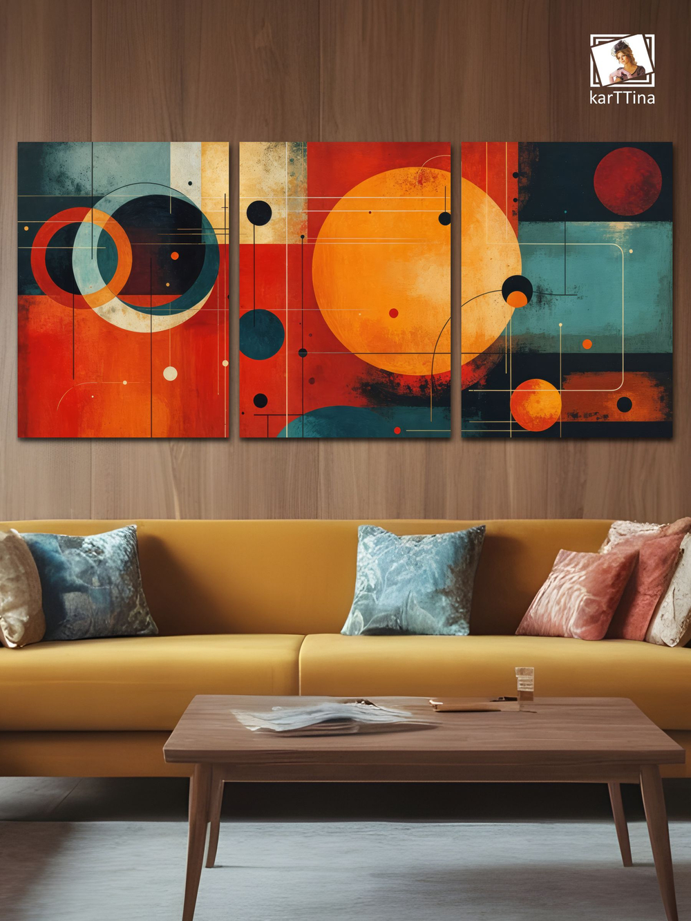 Картина karTTina "Закат в тумане", 150 см х 70 см