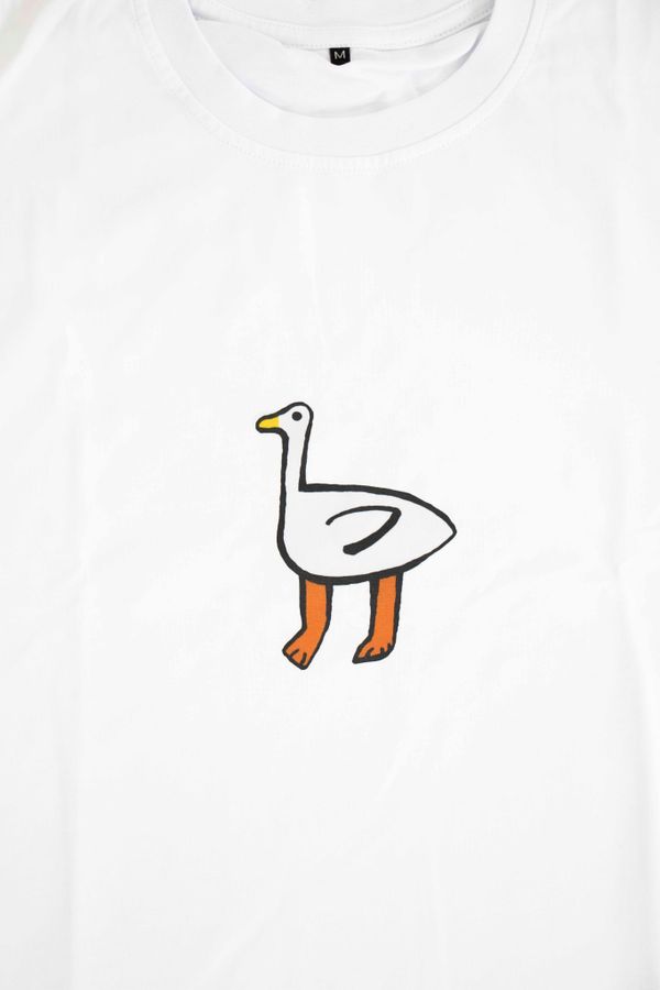 Футболка Оверсайз Гусель Белая - фото 3