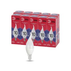 Лампа светодиодная ЭРА RED LINE LED BXS-10W-865-E14 R 10Вт свеча на ветру холодный дневной свет Е14 | Лампы cветодиодные Свеча (B/C)