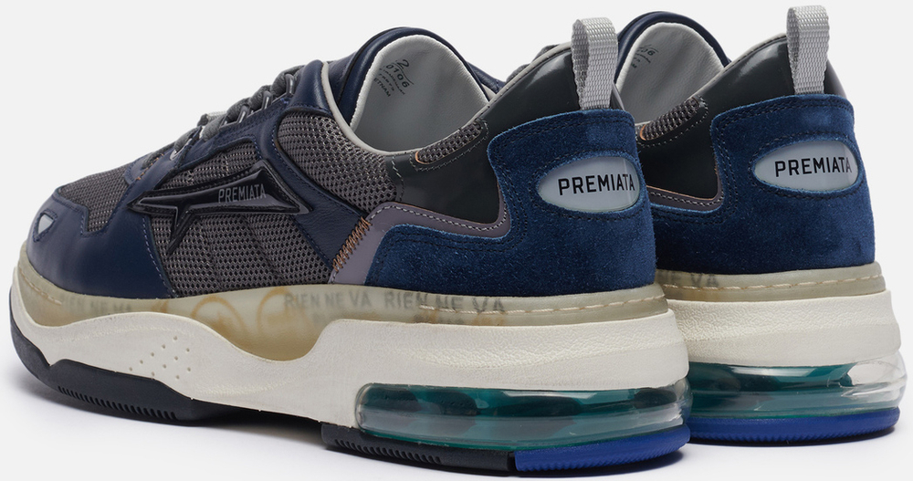 Premiata Drake 106 темно-синие с серым