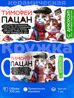 Кружка ТМ Ларец, Тимофей пацан. С днюхой! Это - подгон, 330мл, 1шт