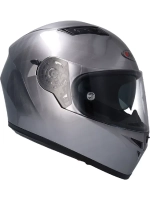Шлем SHIRO SH600 SCRATCHED CHROME 2XL