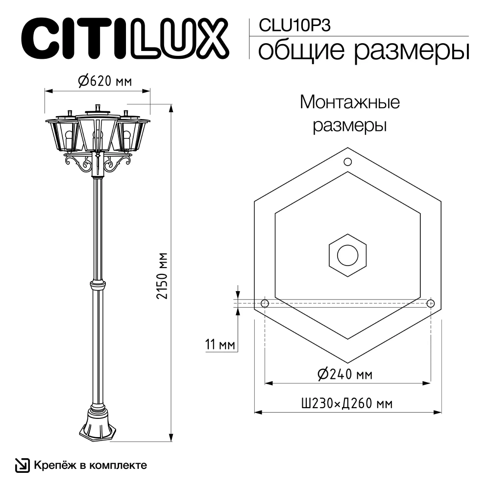 Ландшафтный светильник Citilux Forts CLU10P3