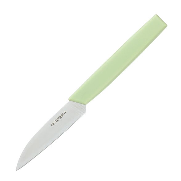 Цена наНож кухонный для овощей Okroshka Salad 8 см, сталь 5cr15mov, рукоять пластик, зеленый