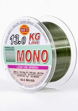 Леска монофильная WFT KG MONO Green 300 м, 0,35 мм
