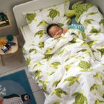 Комплект постельного белья IKEA BLAVINGAD (БЛОВИНГАД), Детский, Белый с рисунком, 150х200, 50х80 см