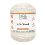 Пряжа Вязь Носочная / уп.3 мот. по 100 г, 390 м, 05 белый