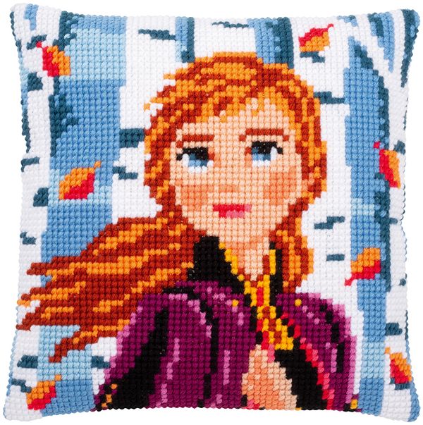 Набор для вышивания нитками Vervaco, Disney Frozen 2. Анна 40х40 см