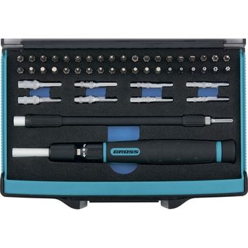 Отвертка-реверс для точн. раб., 48 пред., PH + PZ + SL + HEX + Torx + TT, CrMo, 2к рукоятка Gross 11599