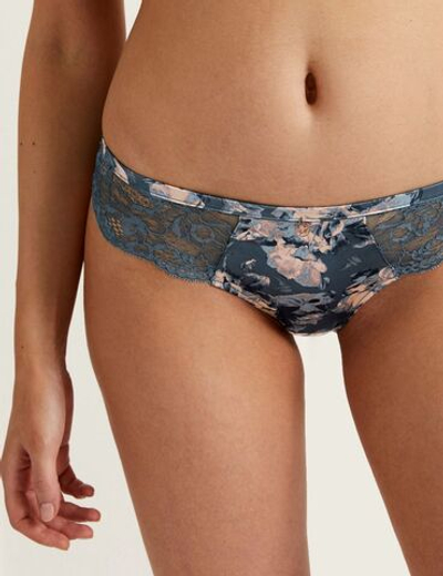 Бразильские шелковые трусики Lunaria с кружевной отделкой - Marks & Spencer