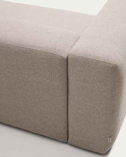 Угловой диван Blok бежевого цвета из синели, 5 мест, 320 x 290 см